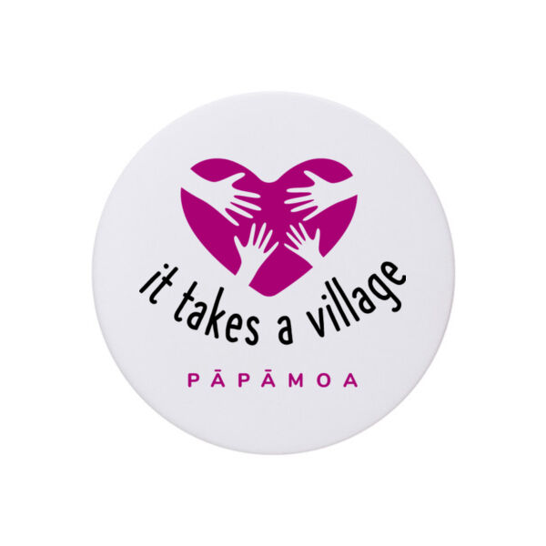 It Takes A Village - Coaster - Round Hardboard Thumbnail