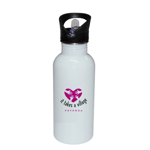 It Takes A Village - Stainless Bottle with Straw Top Thumbnail